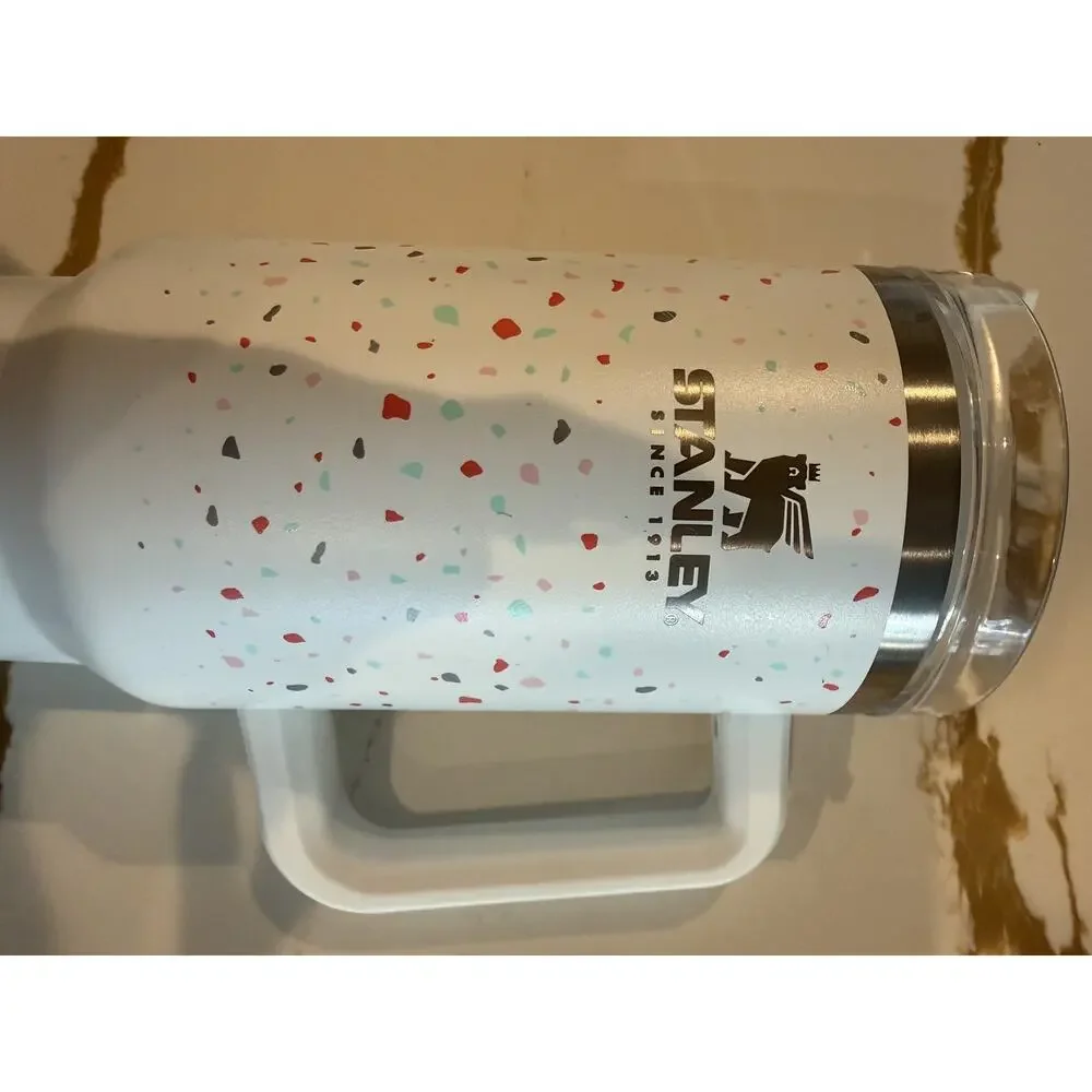 Stanley Adventure Travel Quencher Tumbler 40oz Confetti Terrazzo - Picture 3 of 7